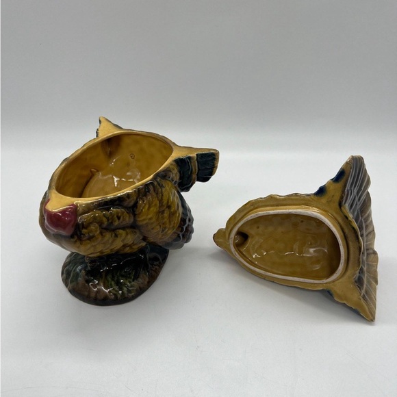 Vintage Napcoware Turkey Candle Holder Covered Dish Set Thanksgiving Table Decor - Picture 11 of 16